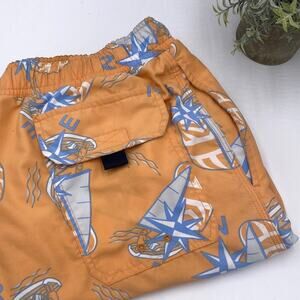 Vineyard Vines Sailboats And Compasses Swim Trunks Orange And Blue Men's Size LG